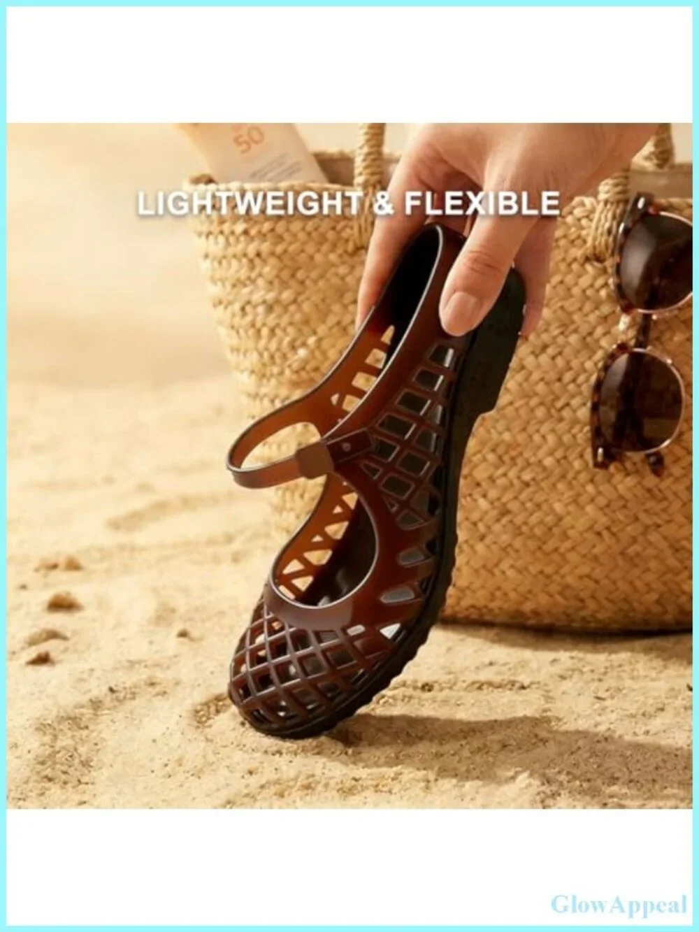 Women's Clear Jelly Slide Sandals Closed Toe Water-Friendly Summer Beach Shoes